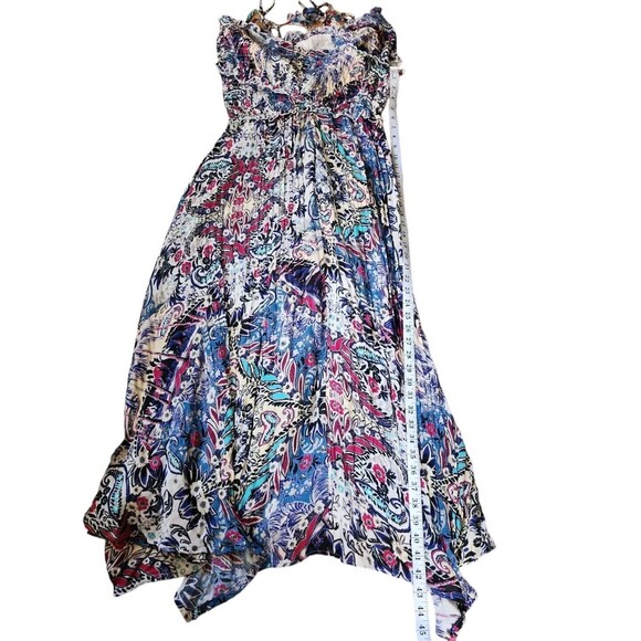 Anthropologie Maxi Dress Womens Large Boho Beach Smocked Gauze Multicolor NWT - Picture 8 of 8